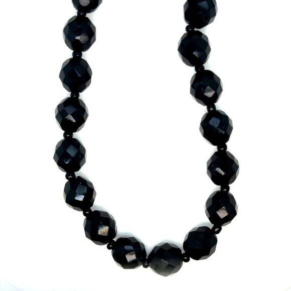Onyx Color Bead Necklace - Picture 1 of 4